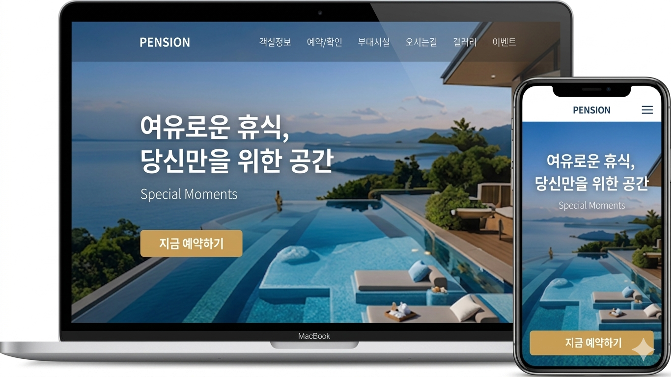 펜션 템플릿 이미지
